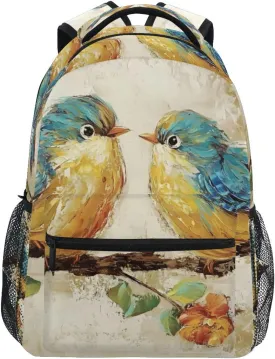 Backpack Birds Vintage Branch for School Boys Girls Laptop Travel Backpack Book Bag Daypack 11.4 16 In M
