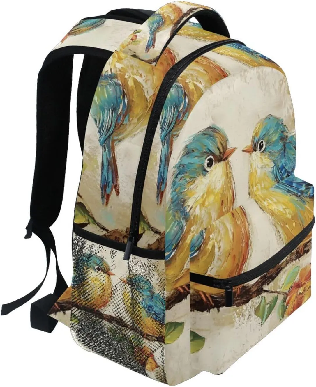 Backpack Birds Vintage Branch for School Boys Girls Laptop Travel Backpack Book Bag Daypack 11.4 16 In M