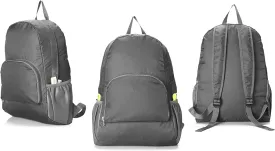 Backpack Packable Foldable Ultra Lightweight Water Resistant Durable Camping Travel Hiking Daypack for Men Women (Grey)