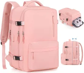 Bagsure Large Travel Backpack for Women Men, 45L Expandable Carry On Backpack, 17 Inch Laptop Backpack Waterproof College Business, Flight Approved