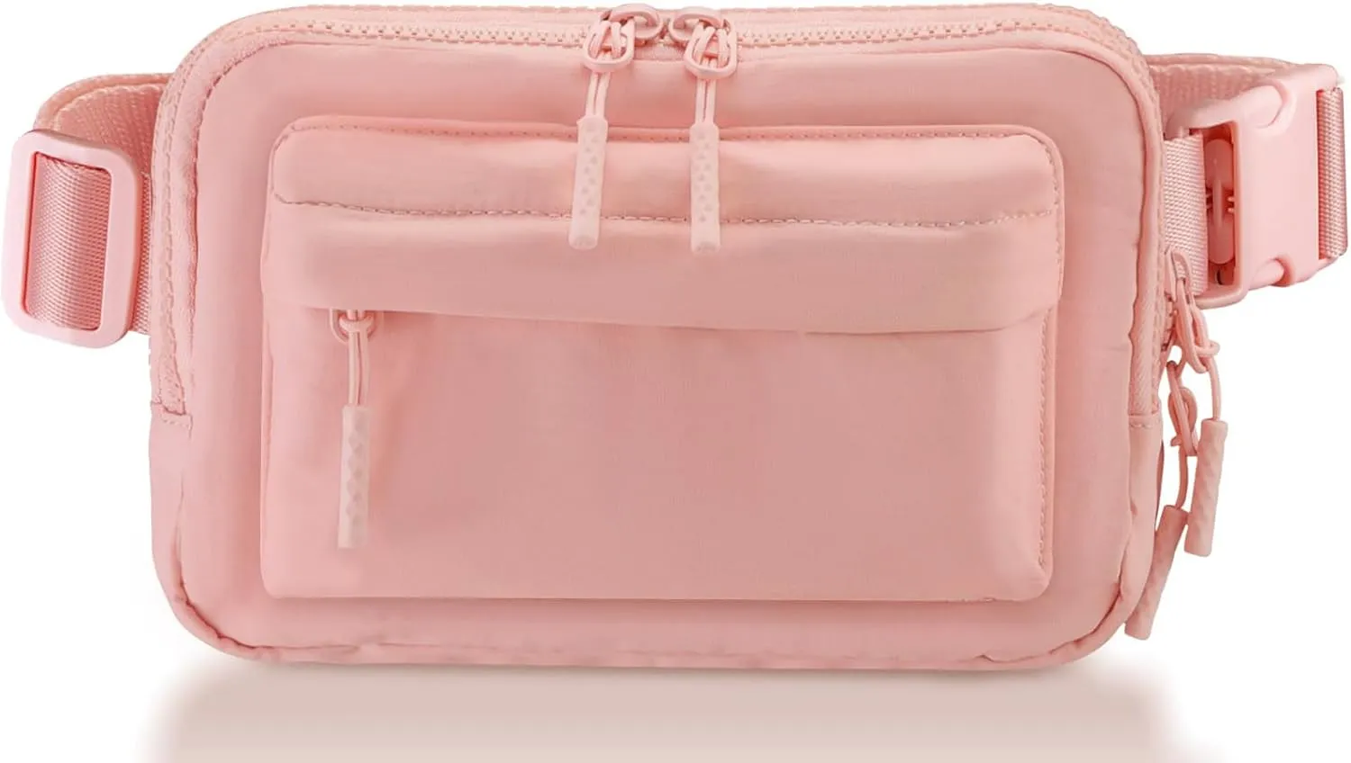 Crossbody Bags for Women & Fanny Pack for Men, Lightweight Adjustable Strap Belt Bag for Travel, Running, Hiking with Multiple Pockets, Pink