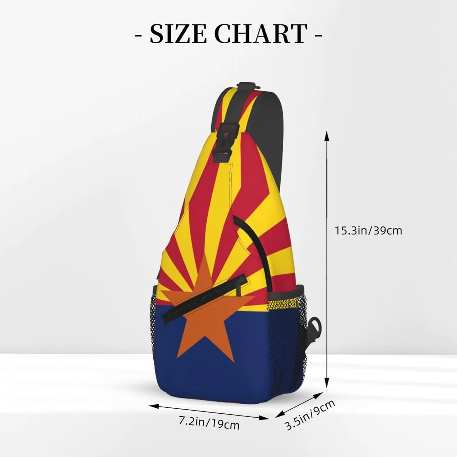 Cute Arizon Flag Sling Backpack, Multipurpose Crossbody Shoulder Bag Arizonian Travel Hiking Daypack for Men Women