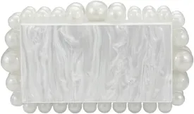 CUXVA Acrylic Evening Clutch Bag for Women Glitter Marble Purse Handbag for Wedding Party Prom