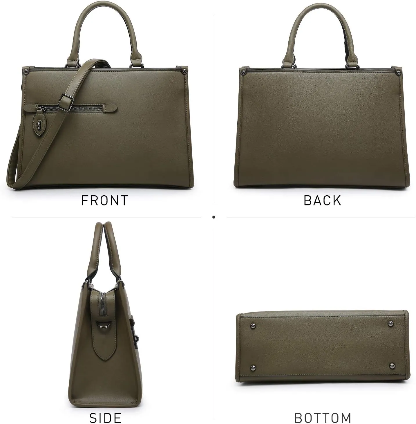 Dasein Women Purses Satchel Handbags Top Handle Bags Work Tote Shoulder Bag With Long Strap Matching Wallet