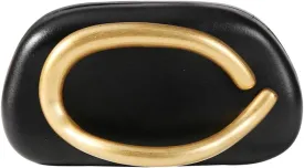 Dreubea Minimalist Gold-Tone Art Deco Clutch Bag  Elegant Metallic Accent Evening Handbag Purse for Women