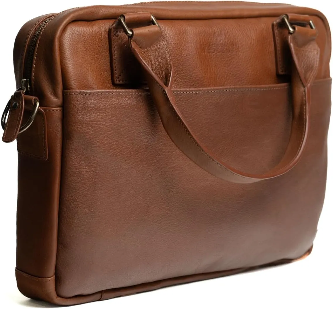 Full Grain Leather Briefcase | Elegant Handmade Leather Briefcase for Men, Perfect for Work and Business.