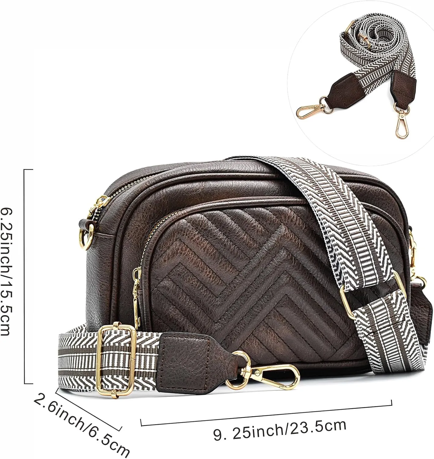 I IHAYNER Small Quilted Crossbody Bags for Women Vegan Leather Purses Designer Shoulder Handbags with Colored Shoulder Strap