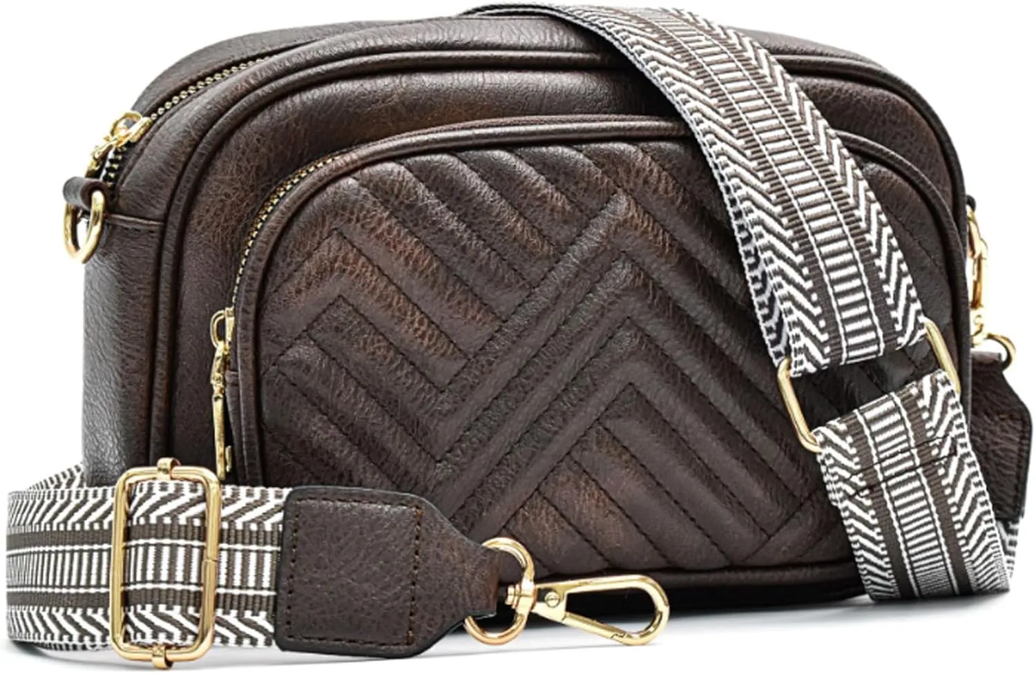 I IHAYNER Small Quilted Crossbody Bags for Women Vegan Leather Purses Designer Shoulder Handbags with Colored Shoulder Strap