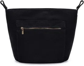 Insert Storage Pocket Handbag Organizer Insert for Work Bags Organize Bags with The Tote Bag Organizer (Black)