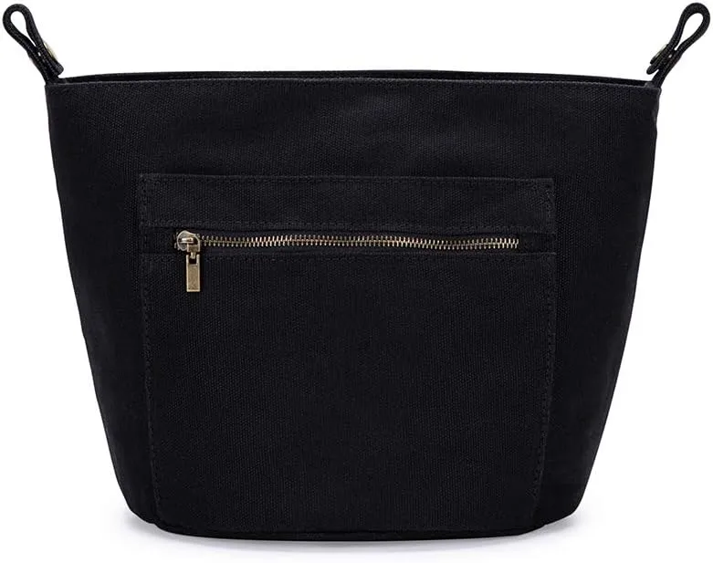 Insert Storage Pocket Handbag Organizer Insert for Work Bags Organize Bags with The Tote Bag Organizer (Black)