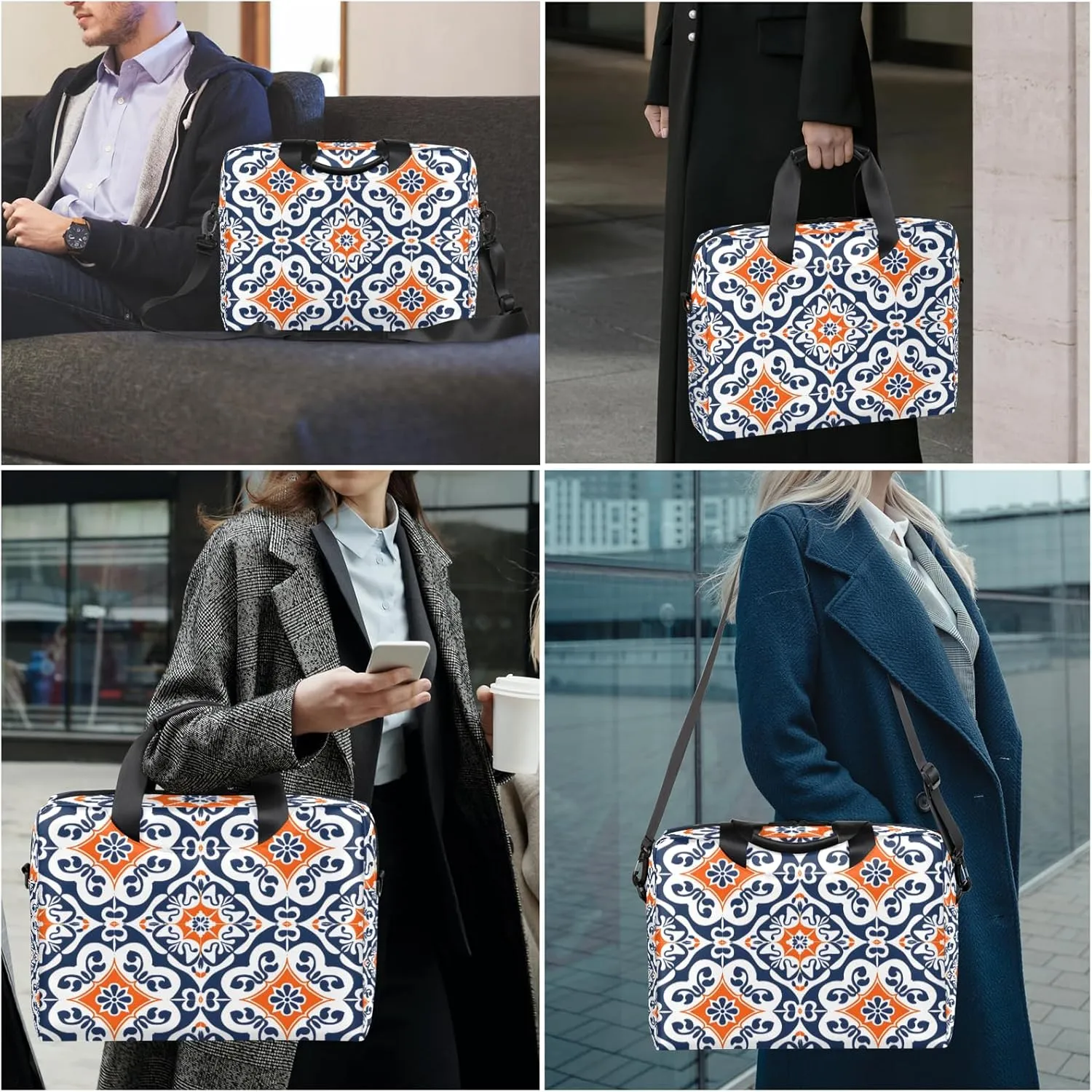 Laptop Bag 15.6 Inch Laptop Sleeve Case with Shoulder Computer Slim Briefcase for Men and Women