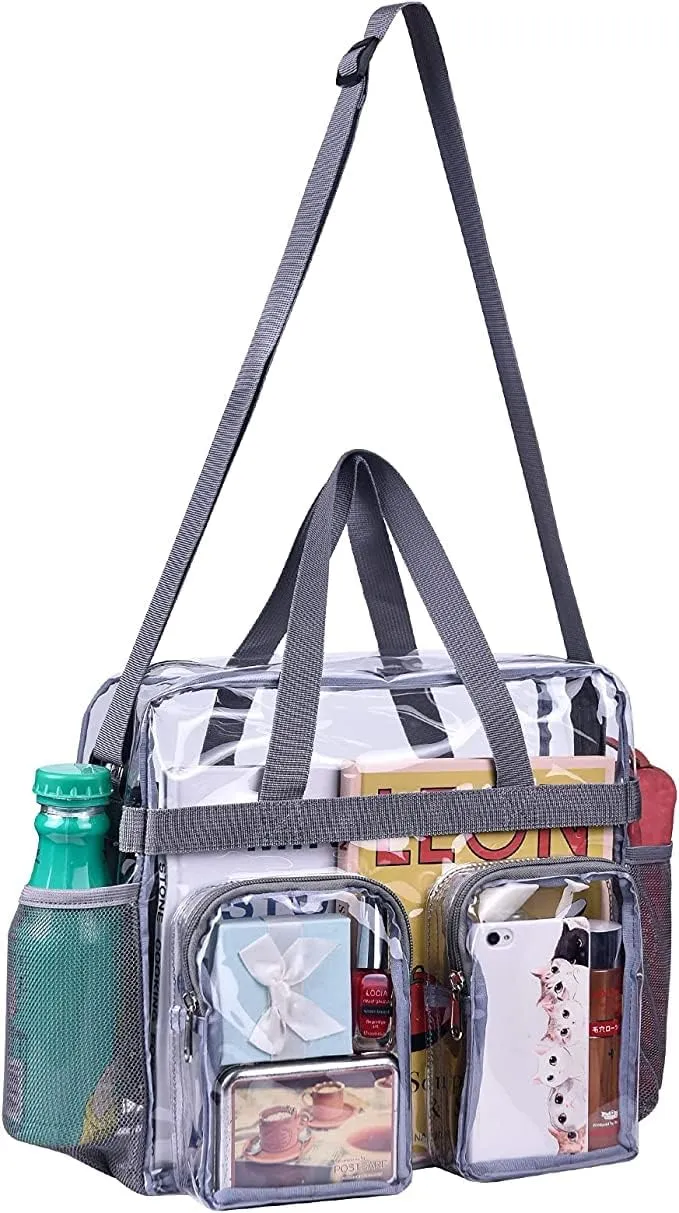 Oraben Clear Bag for Stadium Events 12x6x12 Clear Tote Bag for Women Transparent Lunch Bag for Work Sports Concert