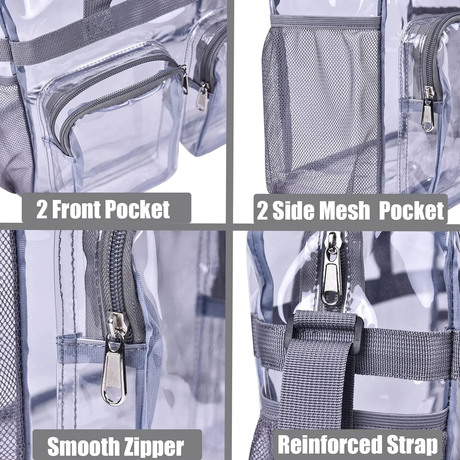 Oraben Clear Bag for Stadium Events 12x6x12 Clear Tote Bag for Women Transparent Lunch Bag for Work Sports Concert