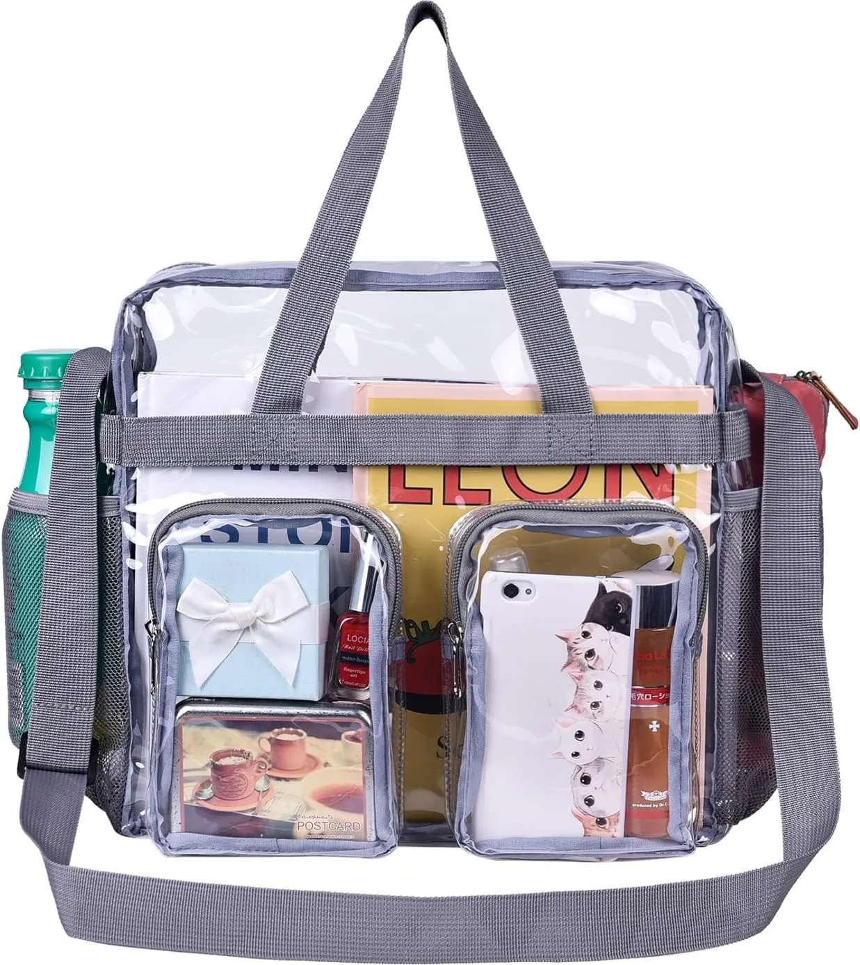 Oraben Clear Bag for Stadium Events 12x6x12 Clear Tote Bag for Women Transparent Lunch Bag for Work Sports Concert