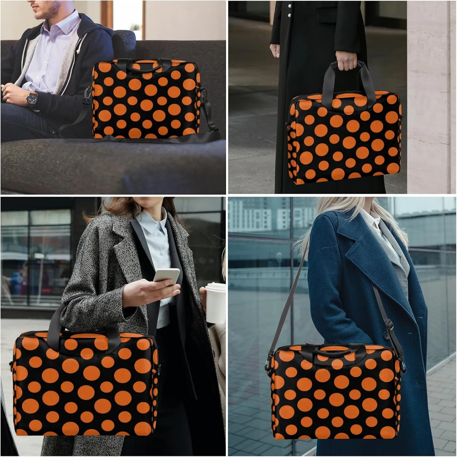 Sports 14 15 15.6 inch Laptop Briefcase Shoulder Bag Basketball Waterproof Travel Laptop Sleeve Case Work Computer Cover Carrying Bag