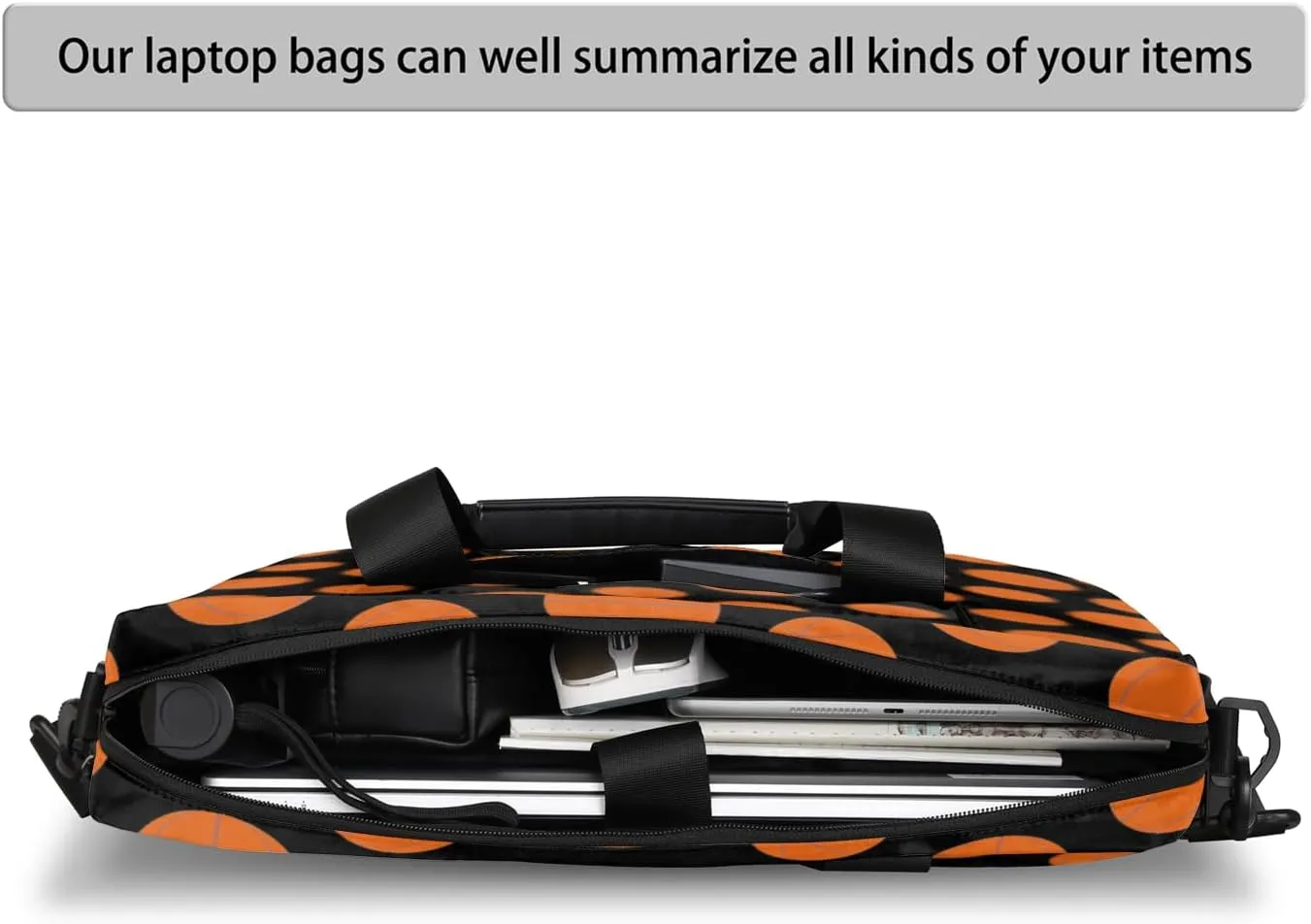 Sports 14 15 15.6 inch Laptop Briefcase Shoulder Bag Basketball Waterproof Travel Laptop Sleeve Case Work Computer Cover Carrying Bag