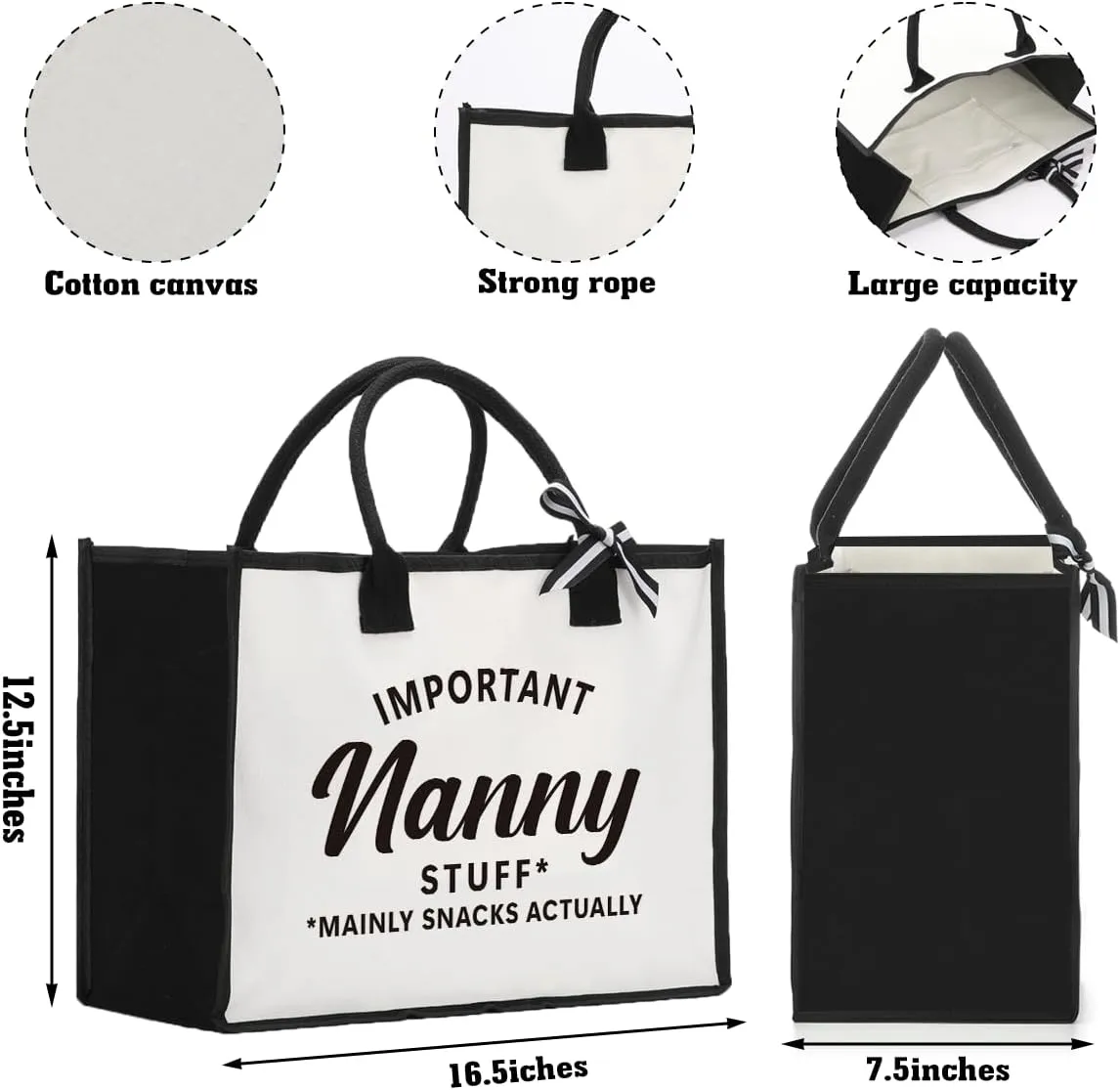 Tote Bag Appreciation Gifts for Women Reusable Grocery Bags With Handles