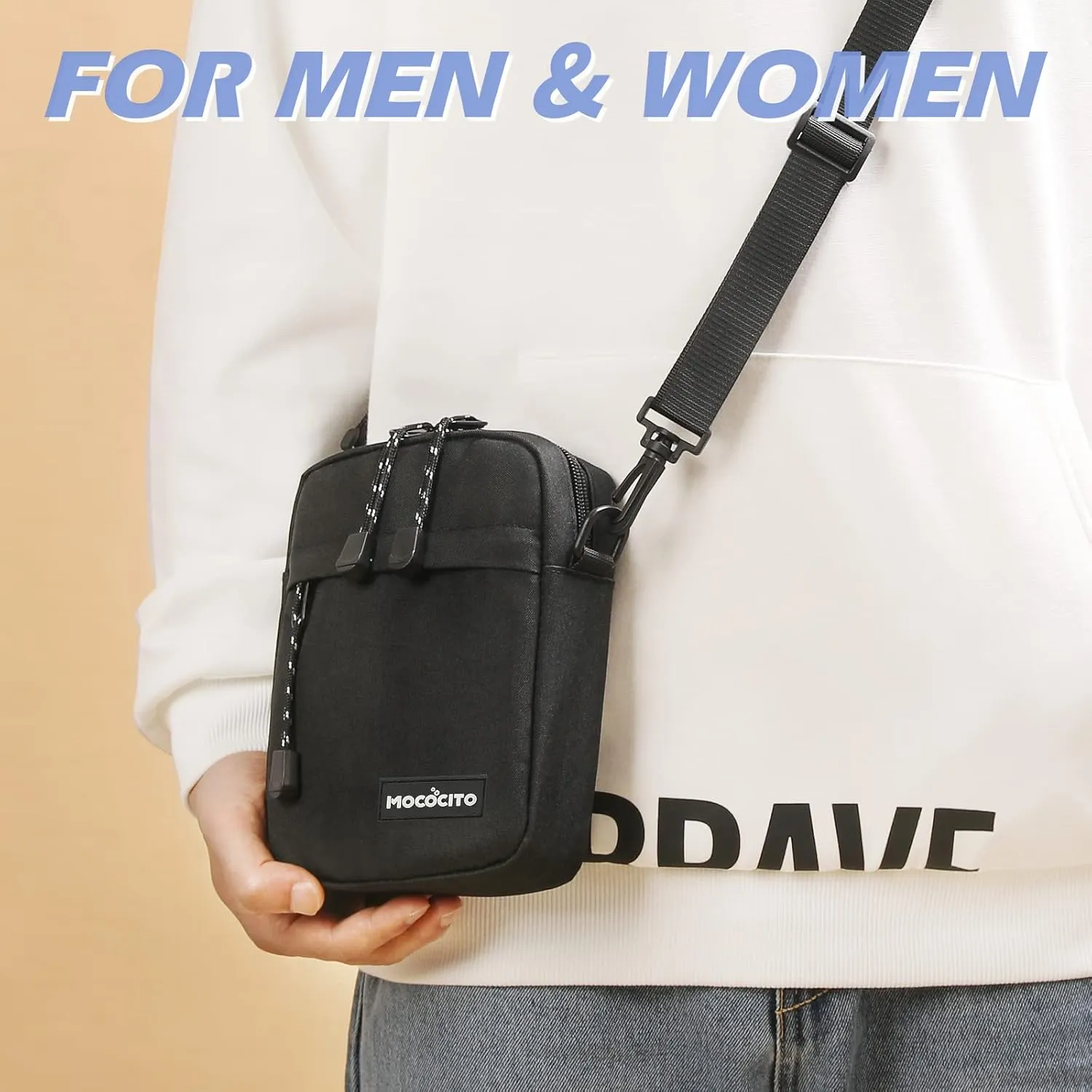 Unisex Crossbody Bag| 8.6x6.7x3.15 inches Mini Crossbody Purse | Travel Passport Wallet Bag | Mini Shoulder Bag