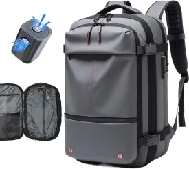 Vacpack Backpack with Pump, Airback Backpack with Vacuum Seal Compression, 17Laptop Vacuum Backpack Travel with TSA Lock
