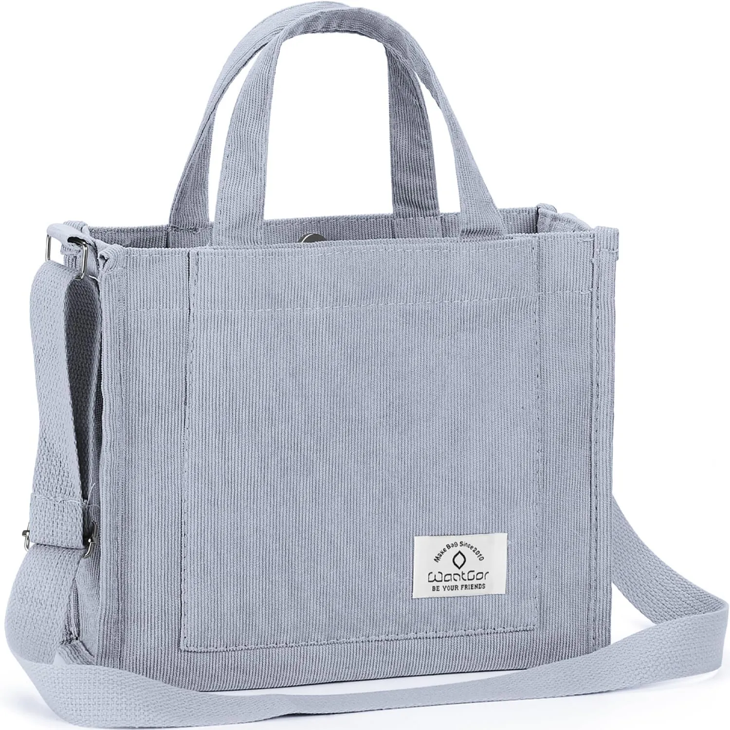 WantGor Tote Bag for Women, Corduroy Crossbody Bags Shoulder Handbag Small Satchel Hobo Bag Purse