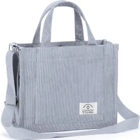 WantGor Tote Bag for Women, Corduroy Crossbody Bags Shoulder Handbag Small Satchel Hobo Bag Purse