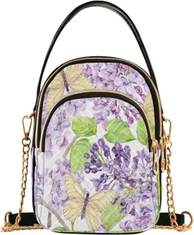 Watercolors Cloves Butterflies Small Crossbody bags Lightweight Cell Phone Purses Travel Pouch Shoulder Bag Handbag for Women