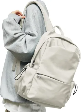 White Backpack for School, Small High School Bookbag Back Pack for Teens Girls Boys, College Backpack Book Bag for Women Men, Mini Simple Casual Daypack Backpack Mochilas Escolares para Adolescentes