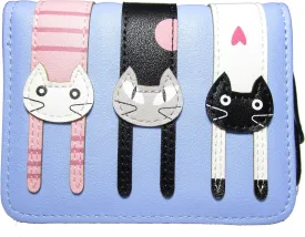 Women Cute Cat Wallet Coin Purse Bifold Wallet Clutch Bag