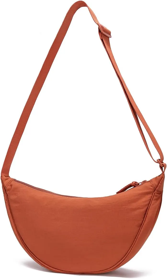 YIKOEE Crescent Bag for Women Men Small Sling Crossbody Bag with Half Moon Shape